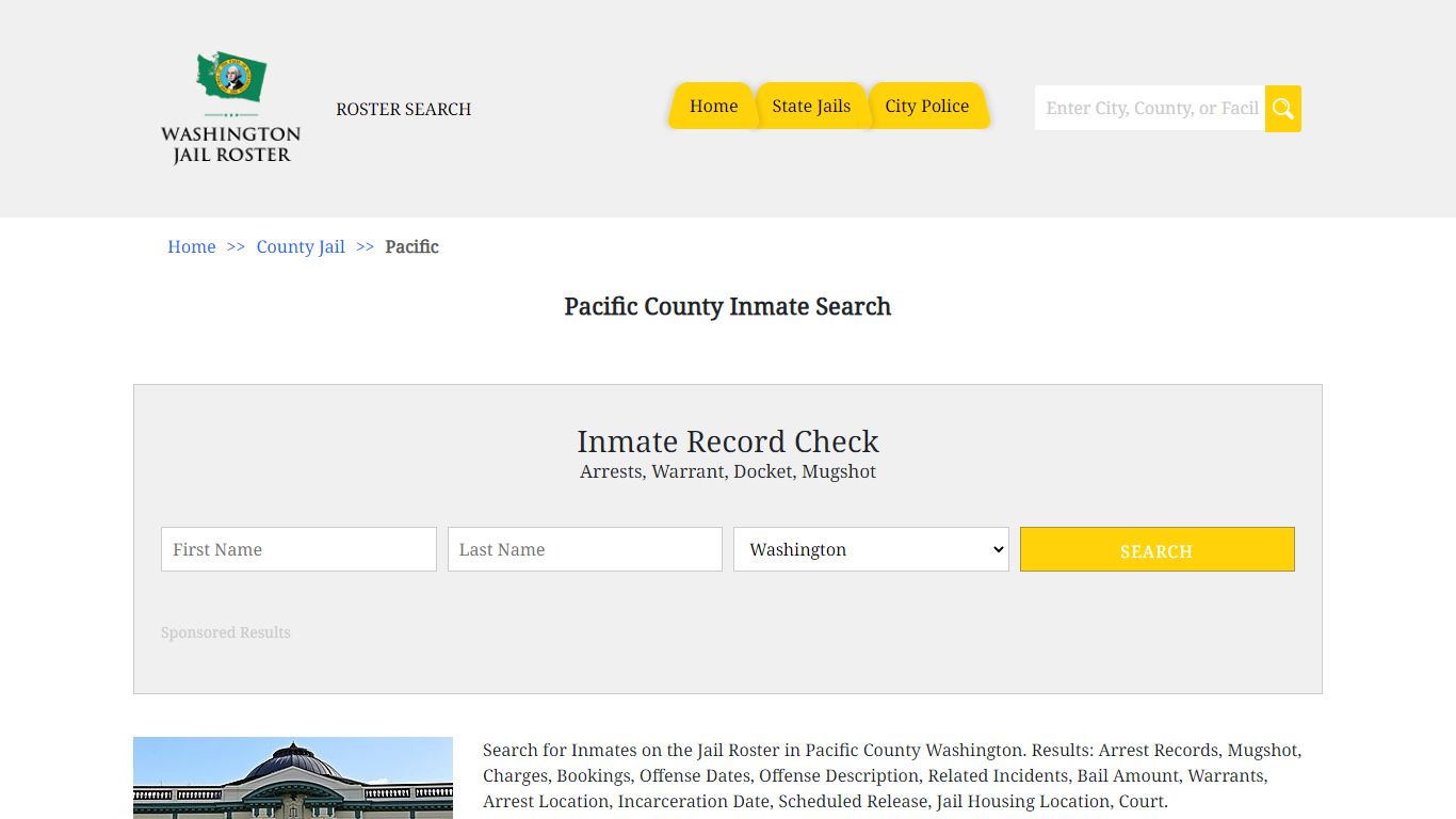 Pacific County Inmate Search - Jail Roster Search